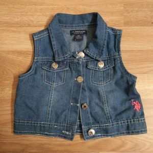 U.S Polo assn jean vest -toddler